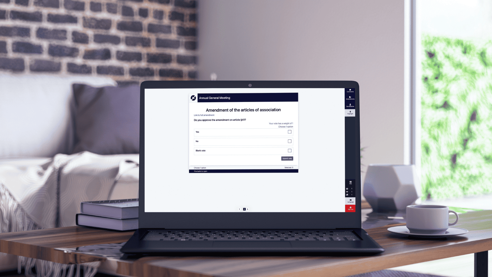 Conference UI Capterra – Assembly Voting